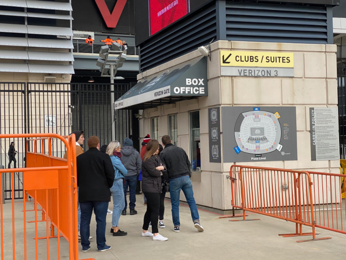 While I had received a press pass for the game, my friend, who had joined me for the game, stopped by the box office to pick up a ticket.