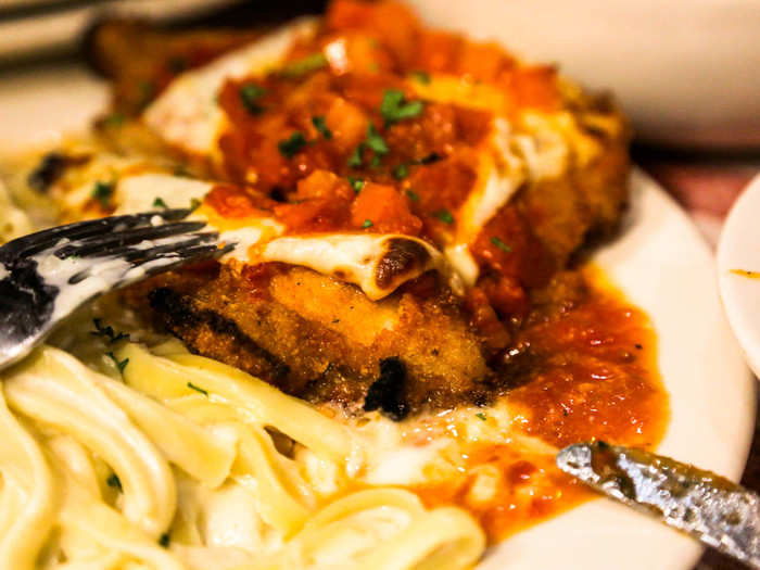 The chicken parmesan also outdid its hockey puck of a predecessor.