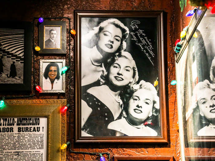 The walls were plastered with posters of Italian film stars, old news clippings, and other memorabilia.