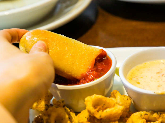 But these oily, lightly seasoned breadsticks are somehow endlessly eatable.