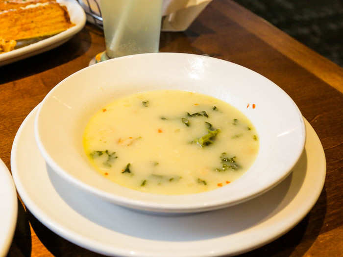 The zuppa toscana was largely the same story.