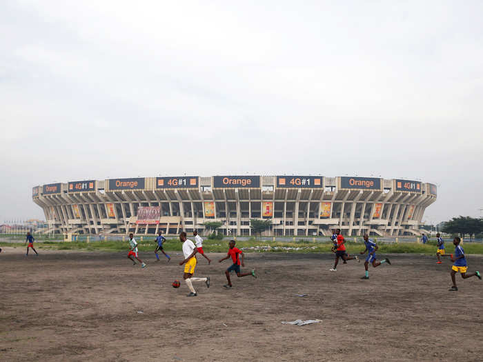 The Stade des Martyrs in the Democratic Republic of Congo holds an amazing 125,000 people