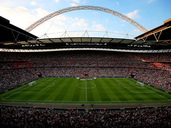 Wembley Stadium, or "The Home of Football," can hold exactly 90,000