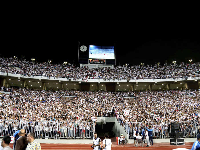 The Borg El Arab Stadium in Egypt seats 86,000