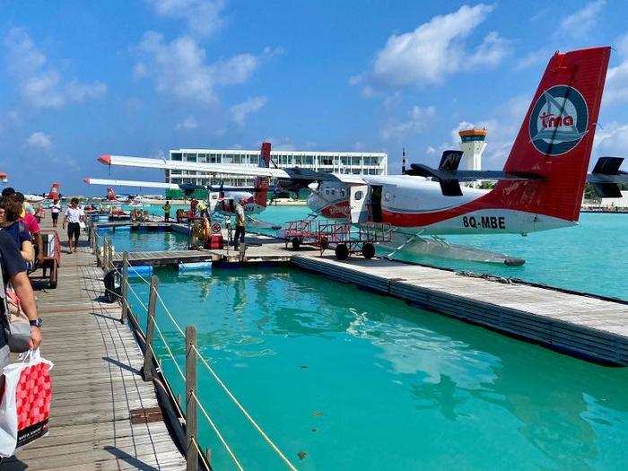 We walked onto the dock and up to the seaplane terminal building, where airline staff members brought our luggage a few minutes later.