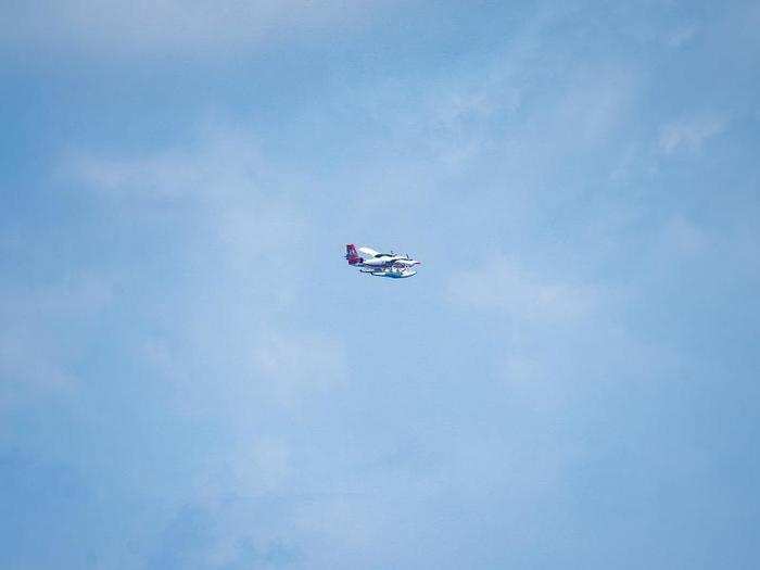 Our flight back to Malé was similar, except we got to watch our plane approach and land at the resort.