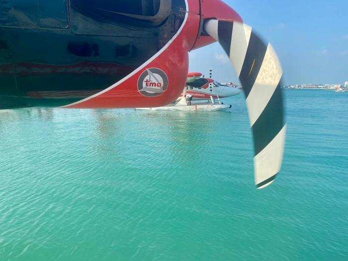 We taxied away from the dock, which was a weird feeling. It definitely felt like being on a plane, between the cabin and views, but the motion was more boat-like — we bobbed on the water with currents and waves.