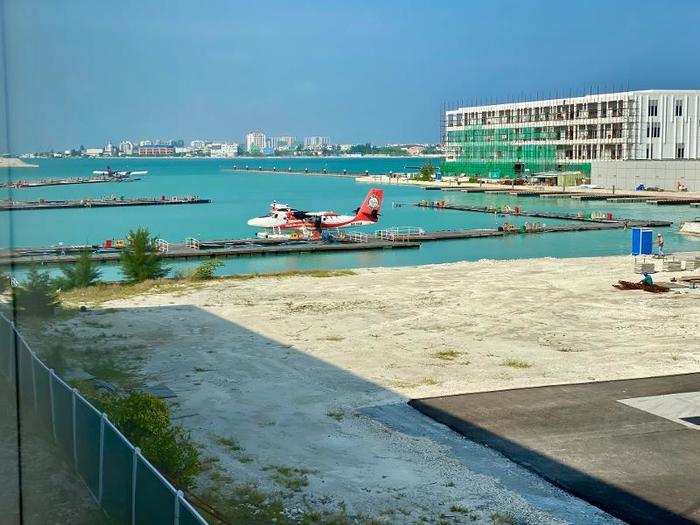 The lounge had an outer deck where you could watch the planes coming and going.