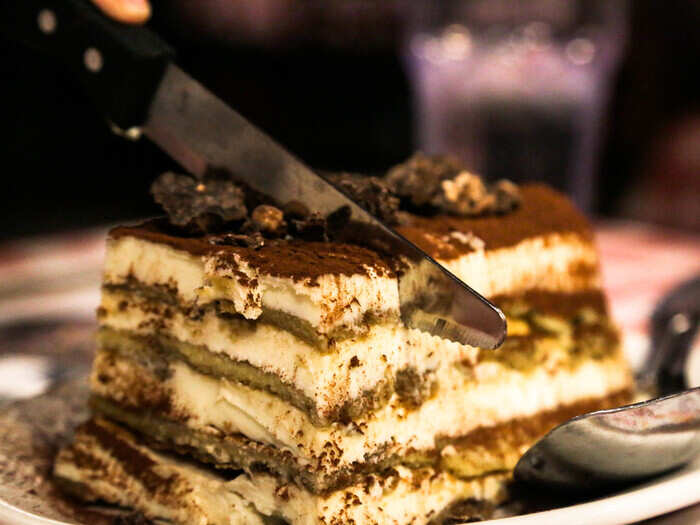 It was a dense brick of cold, buttery mascarpone and thin layers of espresso-soaked cake.