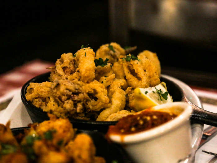 Everything was fried to perfection and dusted with parsley.