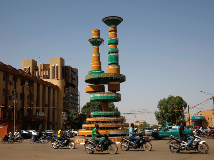 14. Ouagadougou, Burkina Faso, has an estimated 2020 population of 2,780,000 and is projected to grow by 97% to 5,481,000 in 2035.