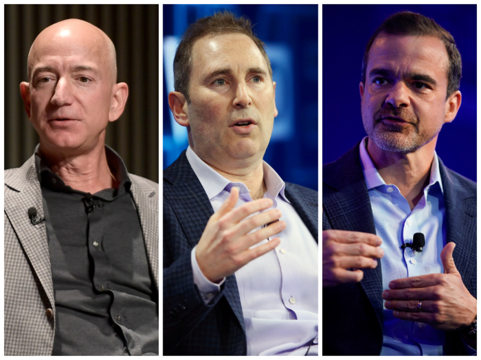 There are two CEOs who report directly to Amazon CEO Jeff Bezos: Andy Jassy and Jeff Wilke.