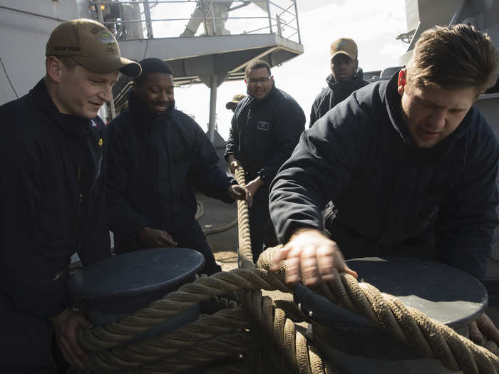 "Each pier we pull into overseas is different," said Chastain. "They are not like the pier we are used to pulling into every week in Norfolk."