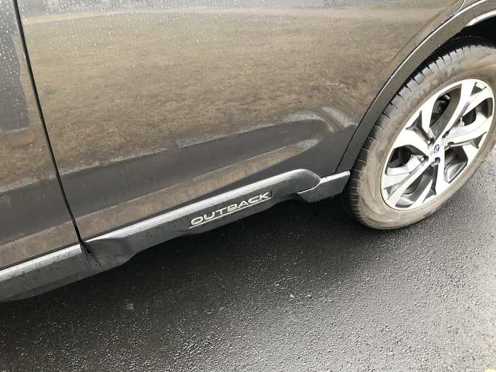 The Outback badging is suitably low-key ...