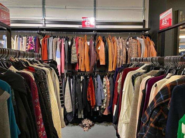 One of the first things we noticed was the sheer volume of clothing, at discounts as high as 85%.