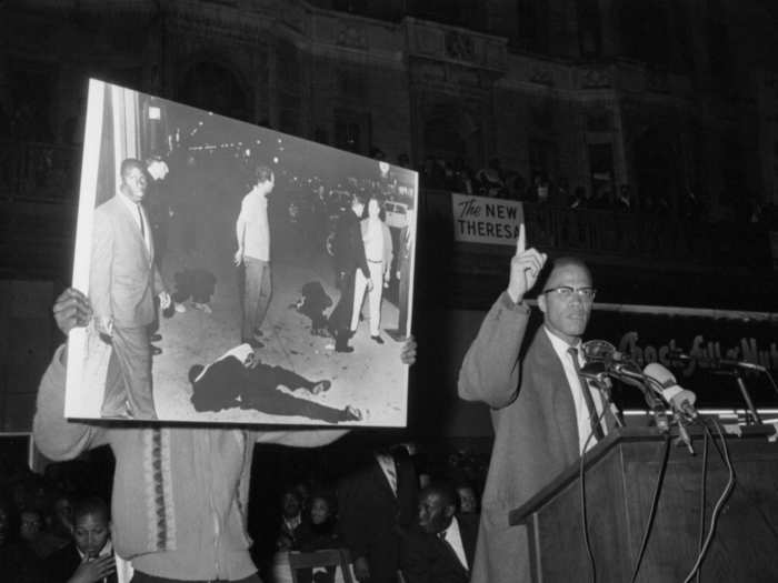 That same year, a temple member named Johnson Hinton was beaten by New York police, after he tried to stop them from hurting another man outside the temple. Hinton was then taken into police custody, without medical care.