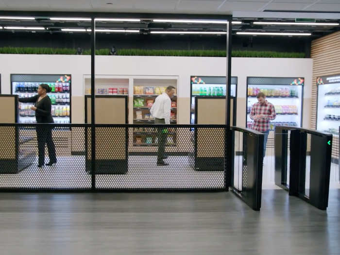 The 700-square-foot store features a mix of snack foods, beverages, over-the-counter drugs, and toiletries.