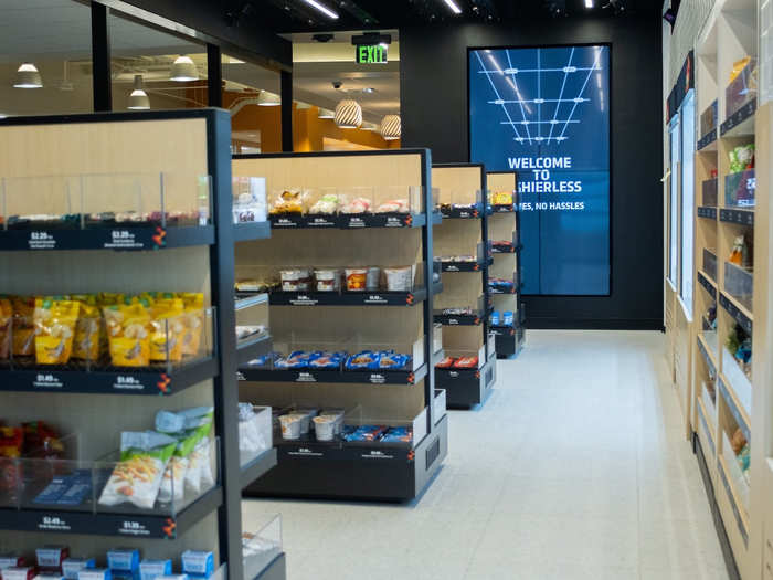 The cashierless store opened to employees at 7-Eleven