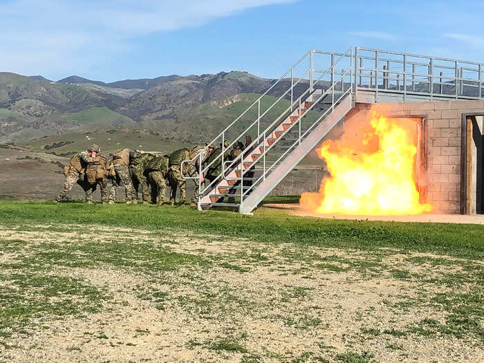 One approach is to stack up at an angle behind a Kevlar blast blanket.