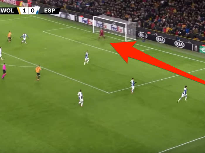 The move started when Wolves winger Adama Traore whipped a menacing cross into the Espanyol box.