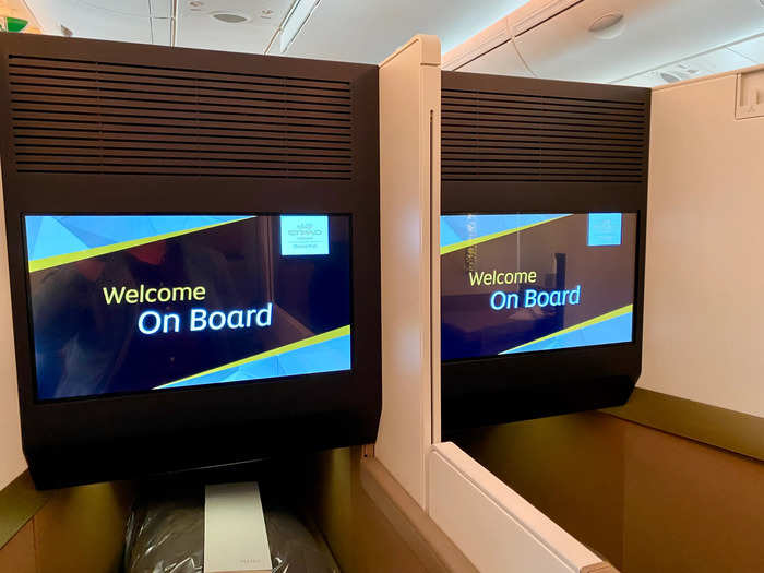 Each seat also has a large in-flight entertainment monitor — almost a given, even though some airlines have cut back on these screens in recent years.