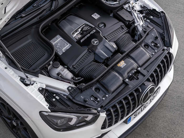 The heart of the Mercedes-AMG G 63 S coupe is a twin-turbocharged, 4.0-liter V8 common to lots of AMG models.