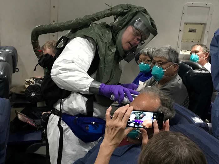 But on Thursday, the CDC said 22 of the other US evacuees who had been on the flight had either tested positive for the coronavirus or shown symptoms.