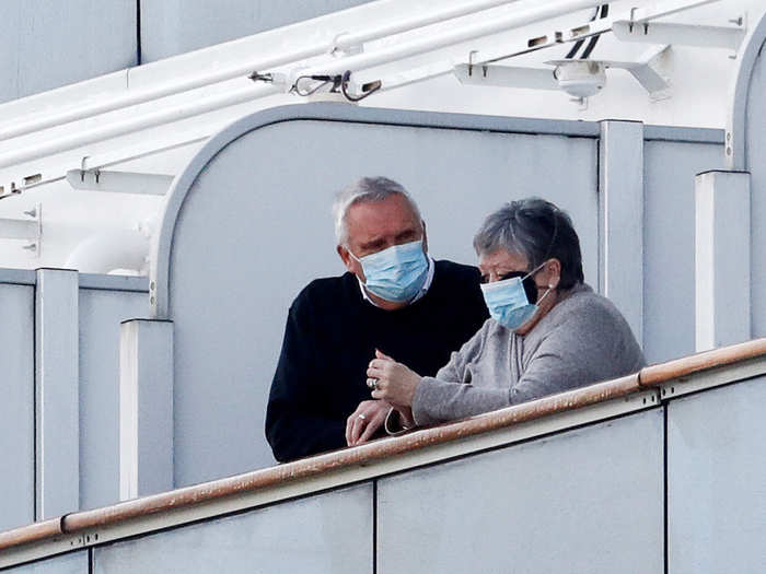 On February 12, the Japanese Ministry of Health announced that some passengers over 80 years old could finish their quarantine on land.