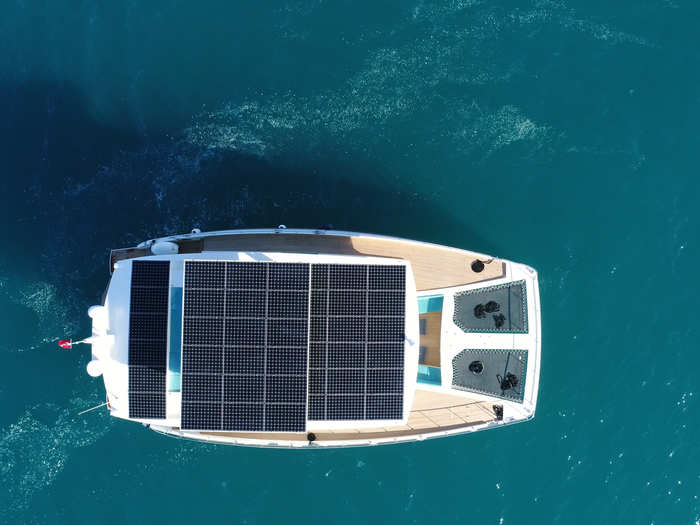 They provide enough power for the yacht to cruise indefinitely at between four and six knots...