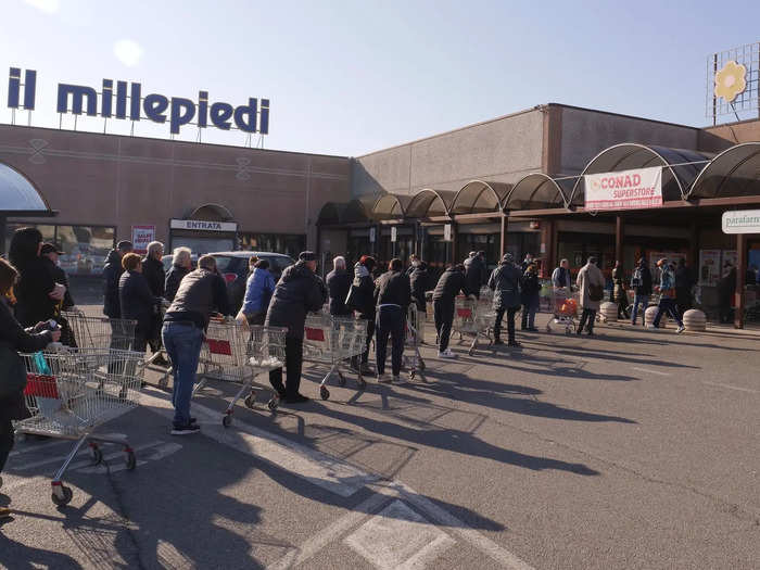 And people, fearing that there could be worse to come, are cleaning out supermarkets.