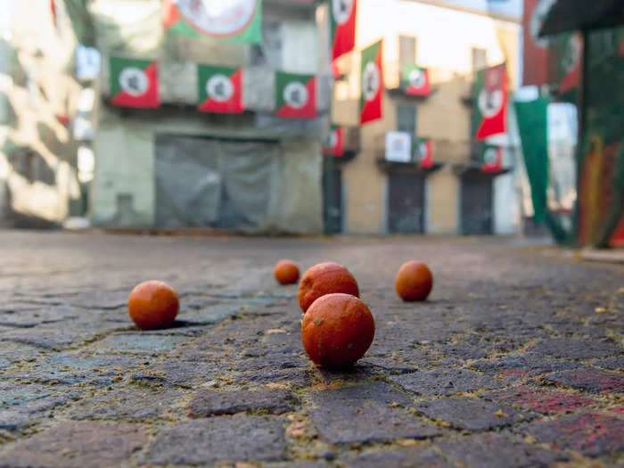 In Ivrea, another northern city, a traditional festival known as the "Battle of the Oranges" was also suspended.