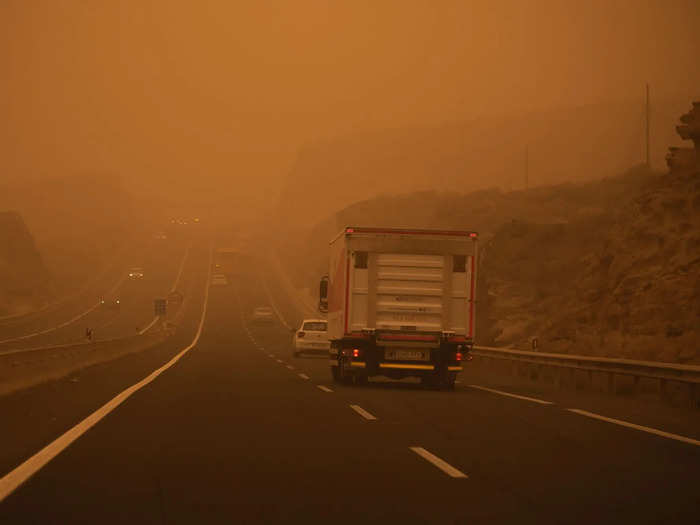 Visibility got so bad drivers were barely moving as they tried to get to their destinations.