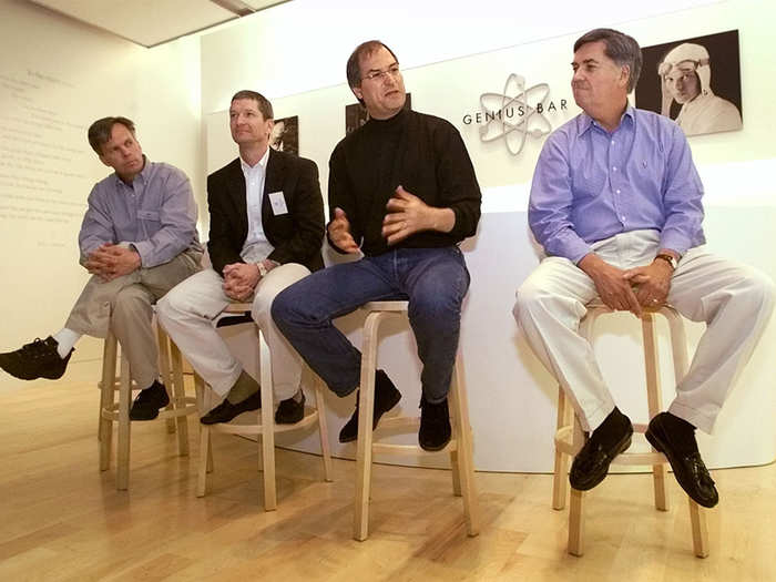 When Apple unveiled the first store in Tysons, Jobs and other Apple executives, including Tim Cook, were on hand to show off the space and highlight features like the Genius Bar, a space inside the Apple store where customers could ask questions and get tech support.