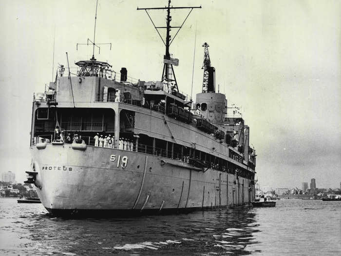 In 1941, a Navy ship called the USS Proteus was carrying 58 passengers and a cargo of ore from St. Thomas to the East Coast when it suddenly vanished in the Bermuda Triangle. One month later, its sister ship, The USS Nereus, disappeared with 61 people along the same route.