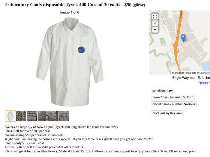 Over 100 lab coats, on sale now!