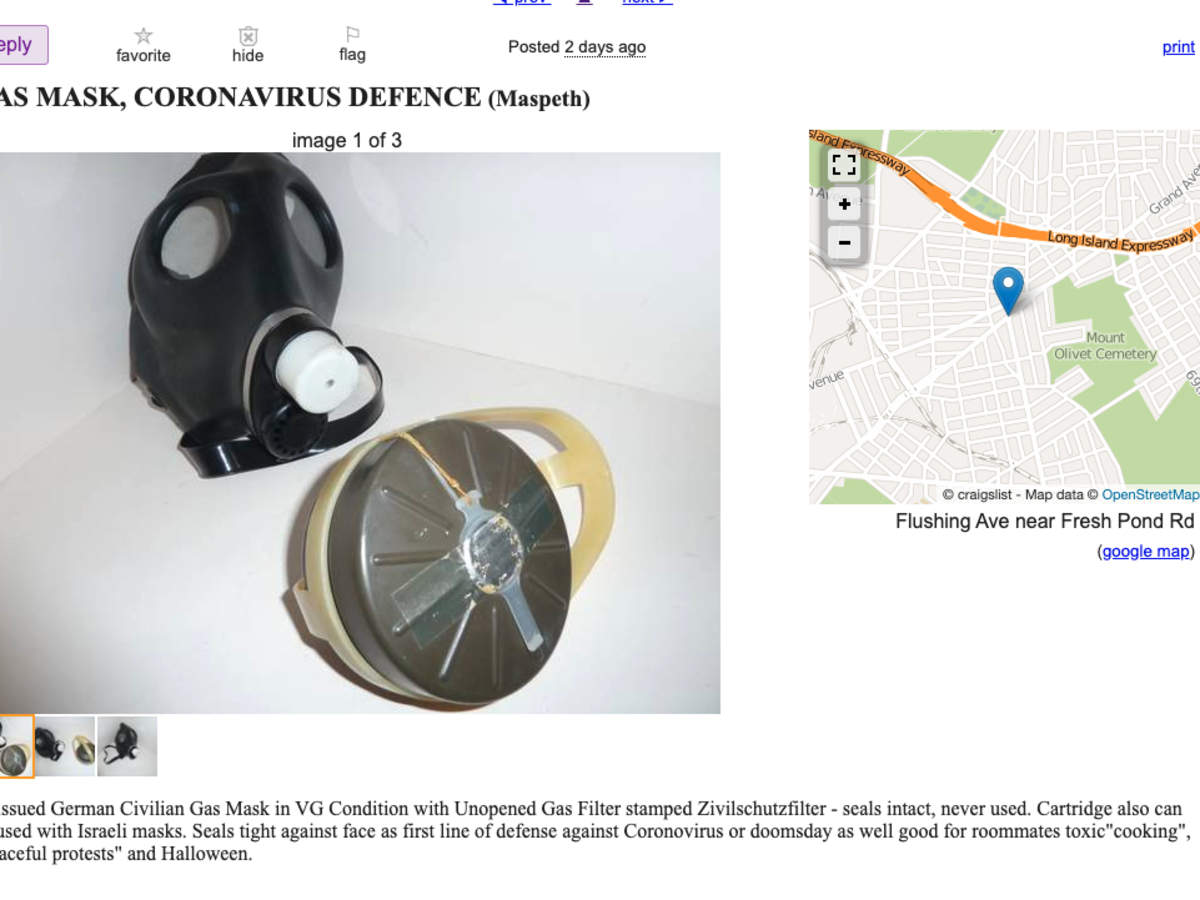 Craigslist is filling up with bizarre ads for infant gas masks, bulk lab  coats, and ginseng vodka as fear mounts in US over a possible coronavirus  pandemic | Business Insider India