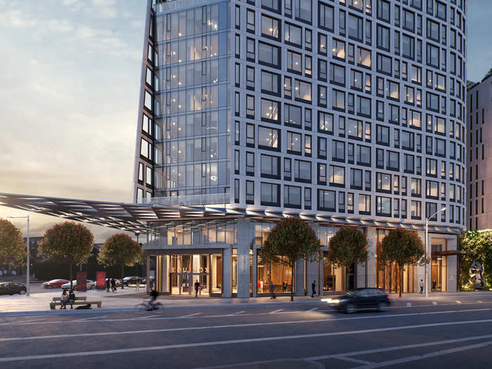 The building is a mixed-use development, with an ancillary office building set to house the San Francisco Planning and the Public Works Departments.