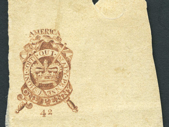 3. A proof of the 1765 Stamp Act, part of the lead-up to the American Revolution and one of only 32 in the world.