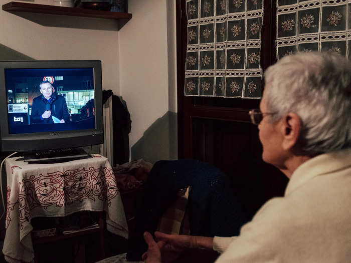 While his grandmother watches the news on television. Toniolo told Reuters they were monitoring 24-hour news stations to keep up-to-date.