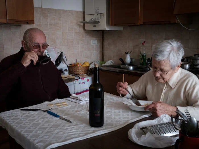 His grandparents are there, too — Gino Verani, 87, and Ines Prandini, 85.