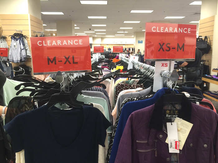 Shoppers can score the best bargains as part of "Clear the Rack" sales, which typically happen once a month and tack on an additional 25% off the lowest marked prices.