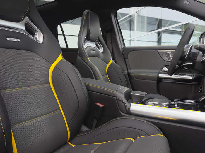 The GLA 45 also comes with sporty, bolstered seats.