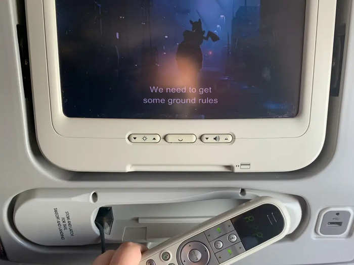 My only issue with the in-flight entertainment was that my remote control seemed to be on an exceptionally short wire that I could not figure out how to extend further.