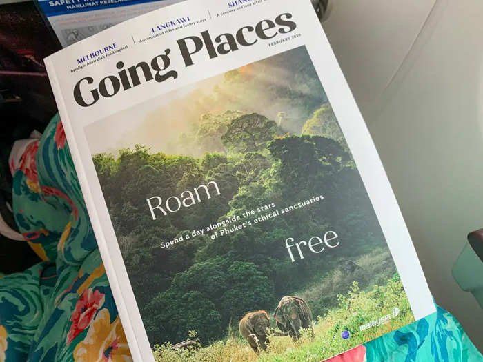 After traveling on VietJet, where the pages of the in-flight catalog were stuck together with an unknown substance, I was impressed by "Going Places," Malaysian Airline