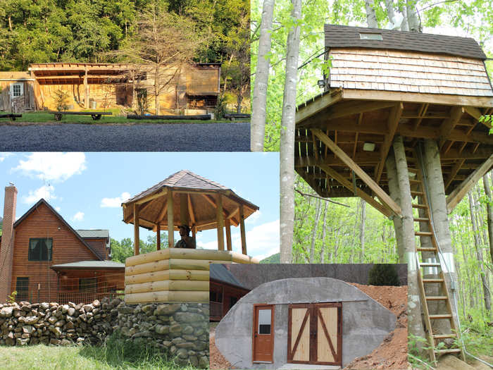 The treehouse is a place for kids on vacation, but it was designed to double as a guard tower in a disaster. "All members serve guard duty, have AR-15 or 12 gauge shotgun," Miller told Business Insider.