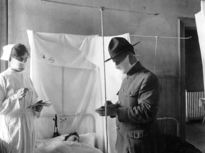 By the end of 1918, 57,000 American troops died from the flu, compared to the 53,000 who died in combat.