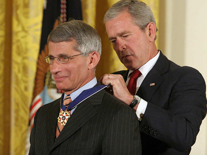 George W. Bush awarded Fauci the Presidential Medal of Freedom — the highest honor given to a civilian — in 2008 because of his role in creating the PEPFAR program.