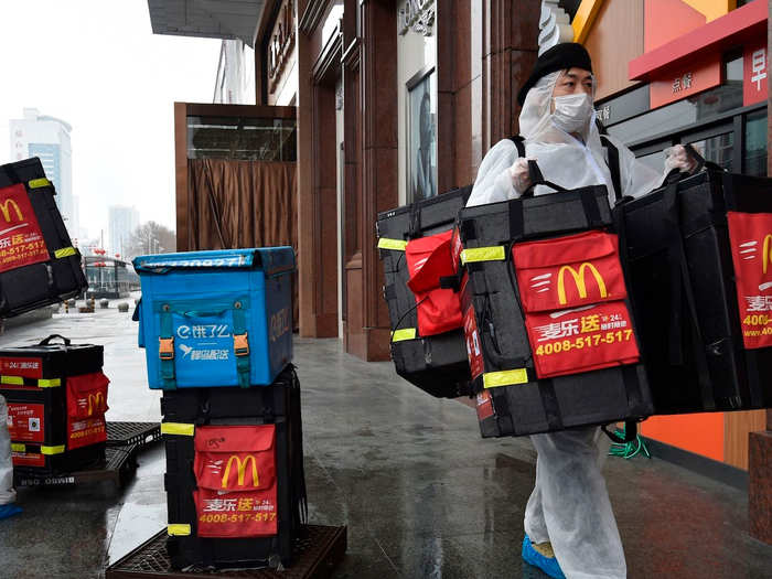 Fast food workers, including cooks and delivery people, sometimes provide their temperature readings to customers.