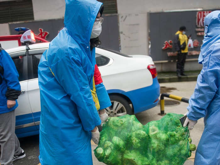 Community workers and volunteers have been delivering food to residents who can