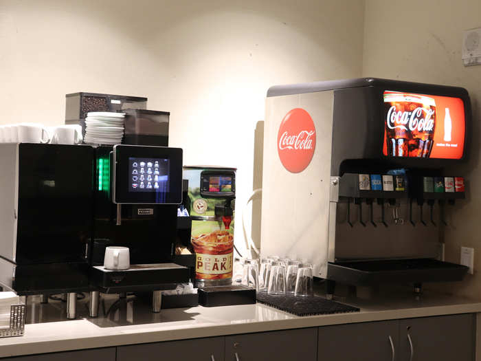 And a self-serve soft drink station.